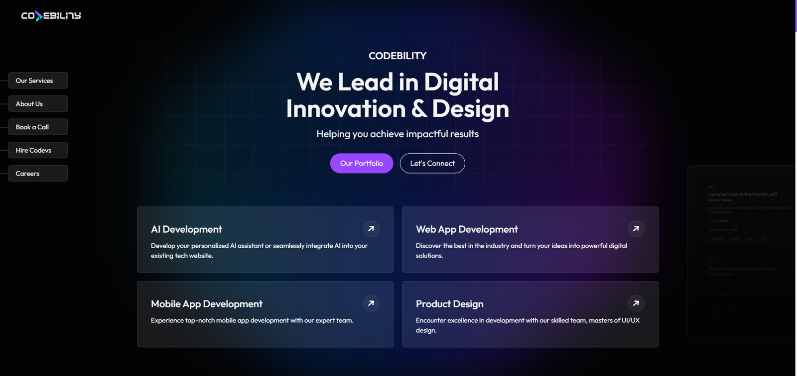 Codebility — website screenshot